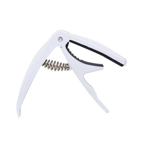 Plastgitarr Capo Lätt att använda Lämplig för 6-strängad akustisk klassisk elektrisk gitarr Capo Clip Gitarrtillbehör White