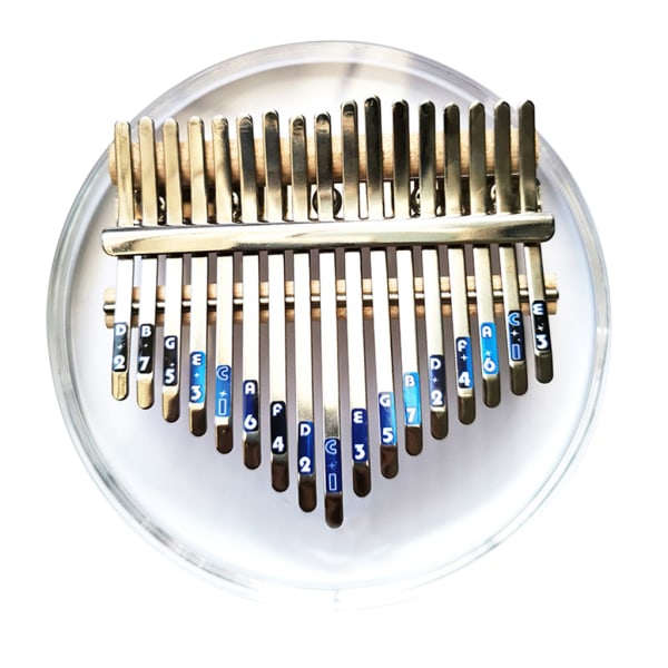 Kalimba 17 tangenter tumpiano, bärbar transparent akryl Mbira trä