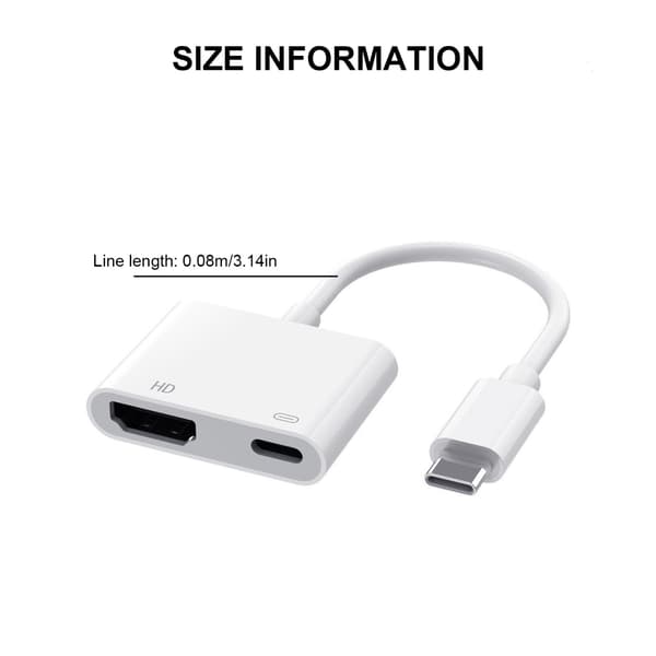 USB C 3.1 10Gbps til 4K60Hz adapterkabel med rask PD100W-lading