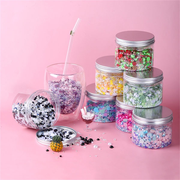 120g/150g Mix Flatback Pearls Rhinestones for Crafts, 3mm-10mm Mix Resin Pearls Rhinestones for Nails Face Art tumblers 120g B