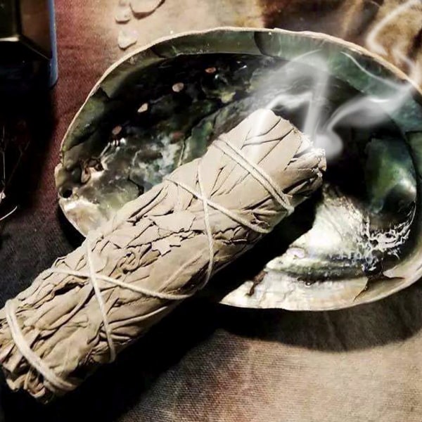 Aroma Blad Bunt Salvia Smudge Sticks Meditation Doft Smudging Ritualer Rök Verktyg Hem Rengöring Rökelse