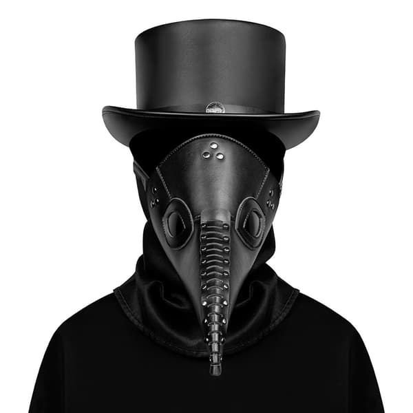 PU Läder Gentleman Hat Magic Hat Punk för kostym Cosplay Hat Accessoarer Black