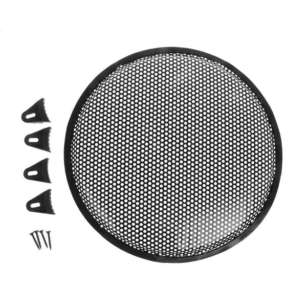 Bilbaslådeelement Metallskydd Subwoofer Högtalargaller Subwoofer SUV Bil Ljud Baslådeelement Skydd med Klämmor & Skruvar