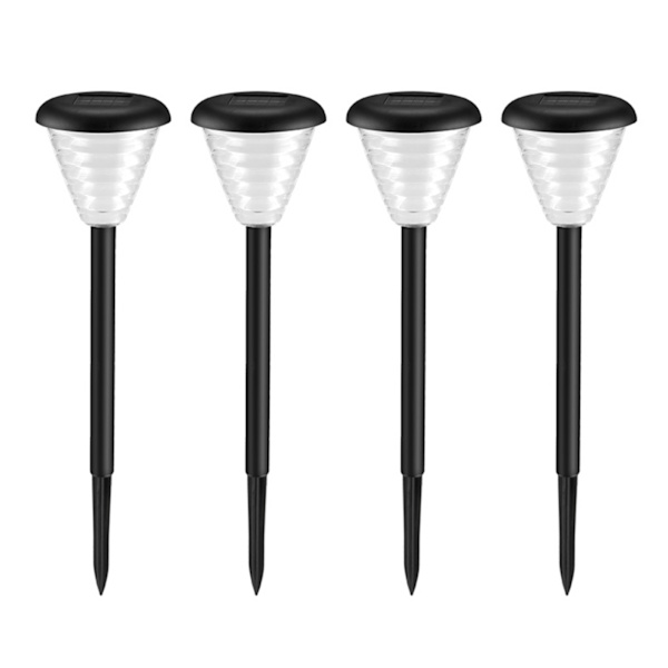 4 Stk./Sæt Solcellelampe Holdbar Jordlanterne Lys Have Terrasse Kunst Dekorativt Solcelle LED Lys til Gårdhave Landskab