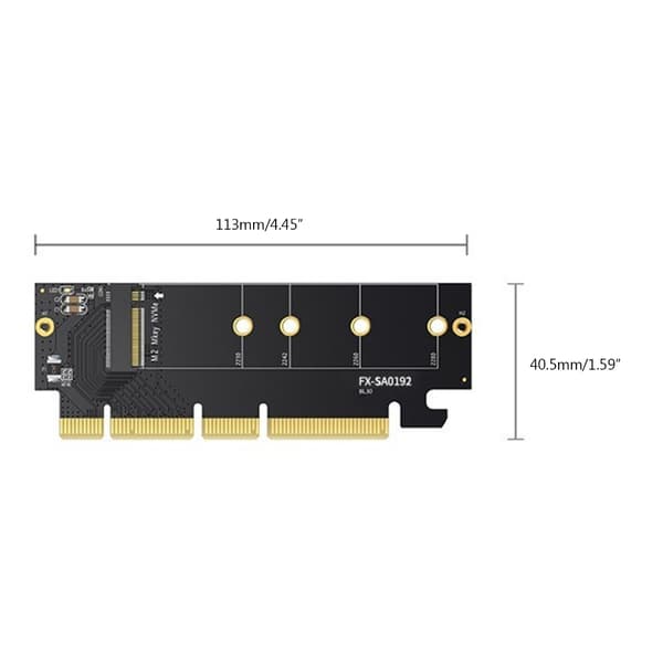 for M.2 til PCIe x16 Adapterkort PCI-e til for M.2 NVMe SSD Full Speed Expansion