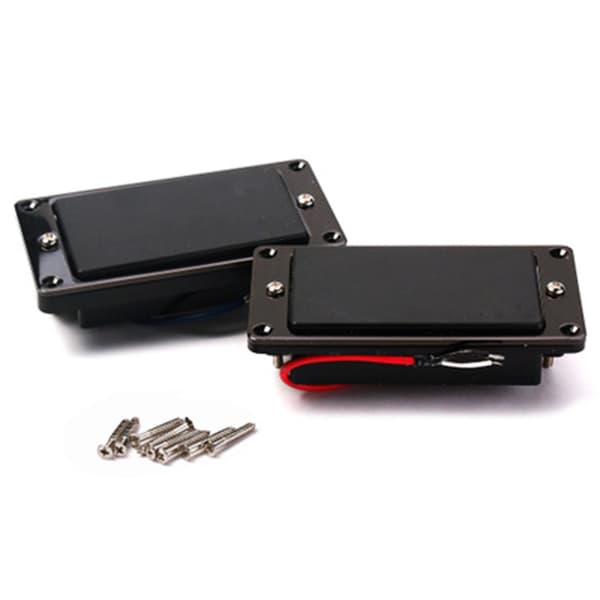 Gitarr Pickup Humbucker Hals Stall Med Ram För LP Svart 6-Strängad
