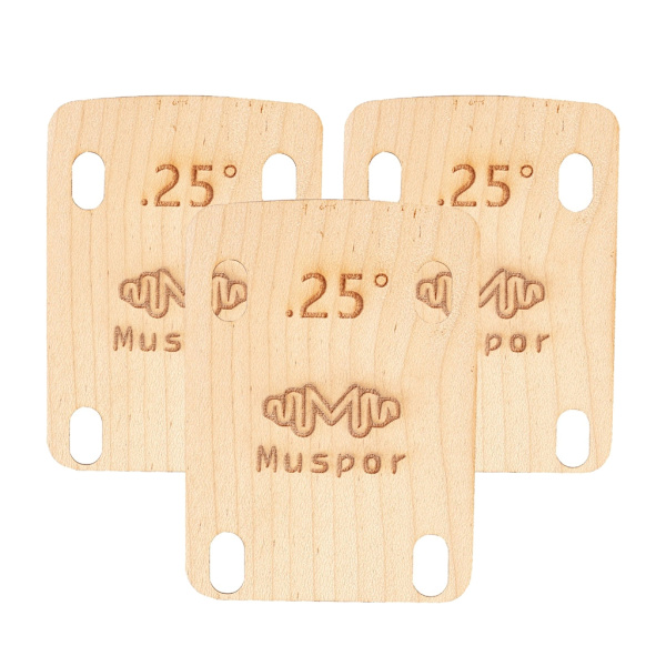 3st Gitarrhalsbrickor gjorda av massivt lönnträ för bultar på halsen, formad 0,25,0,5, 1 grads ersättning 0.25 degree