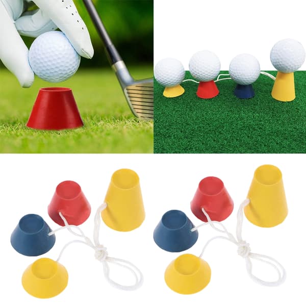 2 sæt indendørs gummi vinter golf tees golfboldholdere til golfslagmåtter