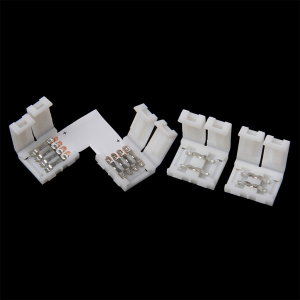 4-stifts LED-kontakt L-form Hörn Quick Splitter rät vinkel 10 mm 5050 RGB LED