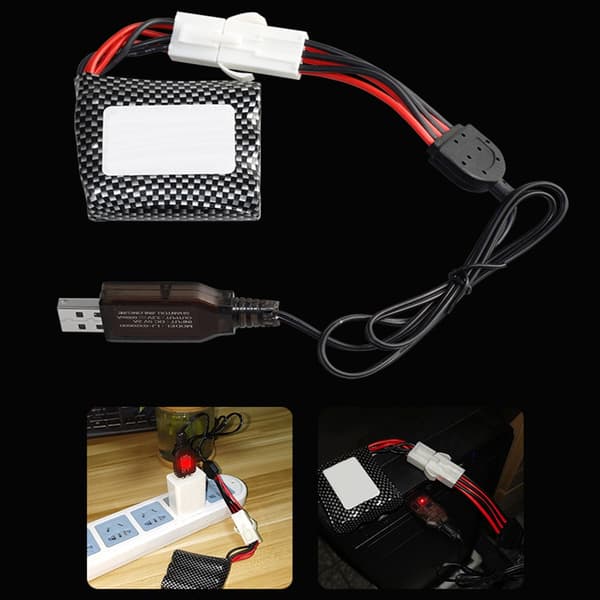 Højeffektiv 9,6V bil lithium batteri opladerkabel med 600MA output
