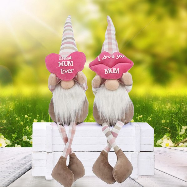 Mors dag Holiday Gnome Set | Svenska Tomte | Plysch skandinavisk nordisk Nisse null - Love