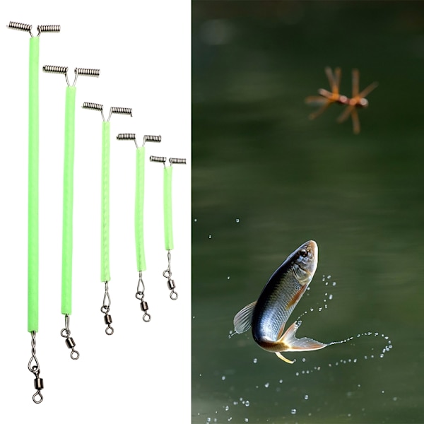 20st rostfria fiskedrag Linjeledare spår Lysande fiskeriggar med rullande svängar 3-vägs set 12cm