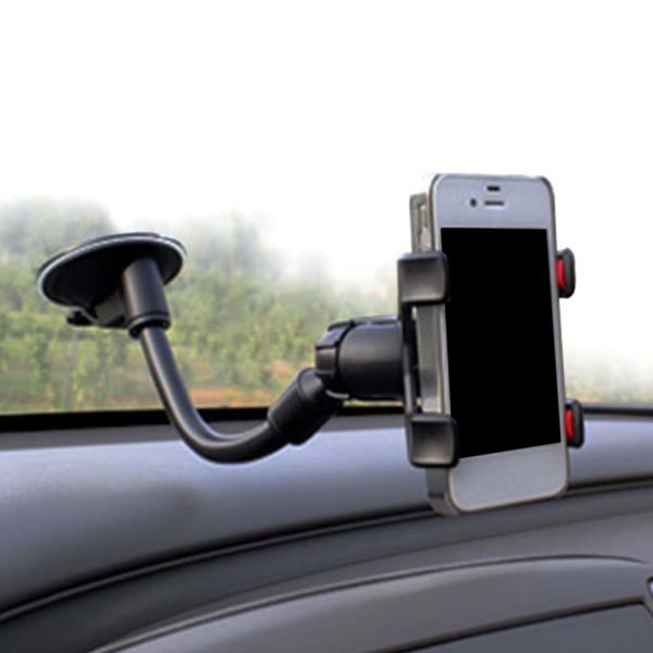 Svanhals Bil Mobiltelefon Mount Universal Vindruta/Dashboard Långarm Bil för Smart Phone Hållare Fäste Vinkel Justerbar