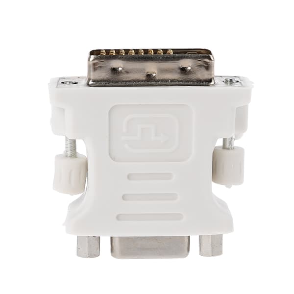 Mini datorskärmomvandlare vit DVI D till VGA honadapter hållbar