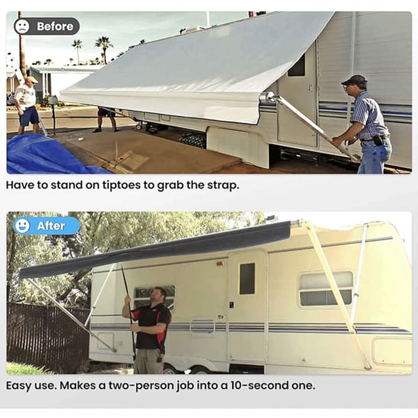 Sikre RVs Markise Bindestropper Forhindrer Hurtig Rulleskade Camping 9.8Ft