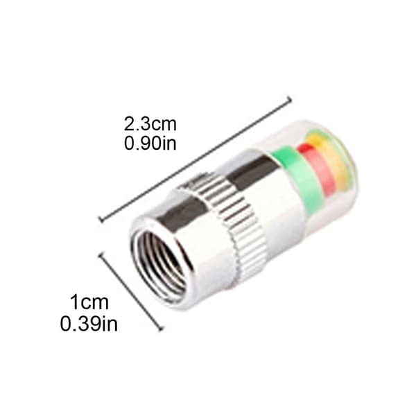 Bildäcktrycksindikator Däcktrycksmätare Indikator Varning Övervakning Cap Sensor Extern ventildetektering 4x