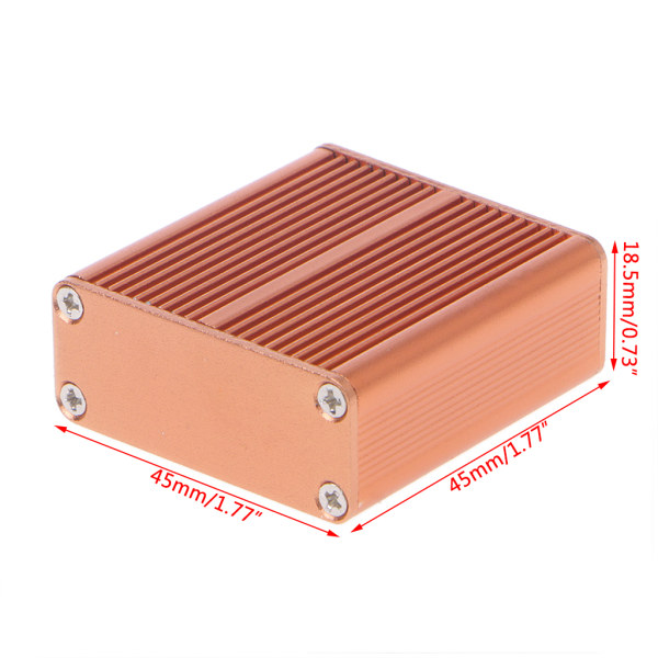 Gör-det-själv-aluminium för case Elektroniskt projekt PCB-instrumentlåda 45x45x18,5 mm