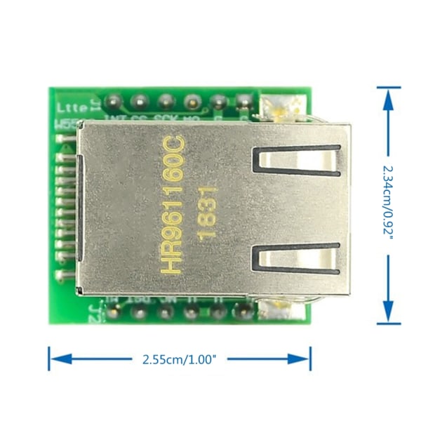 Smart Electronics USR-ES1 W5500 Chip Ny SPI till LAN/Ethernet omvandlare TCP/IP Mod