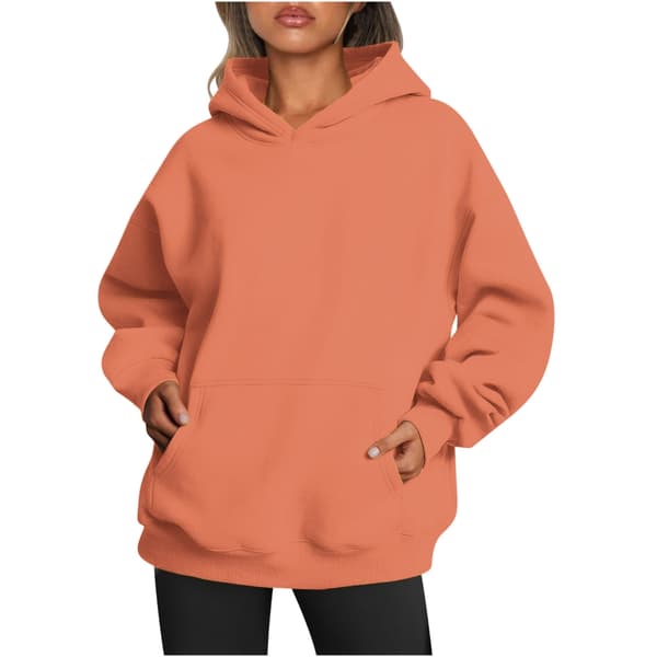 Snygg Oversized Huvtröja för Kvinnor, Pullover Topp Höst Vinter Kläder O XL