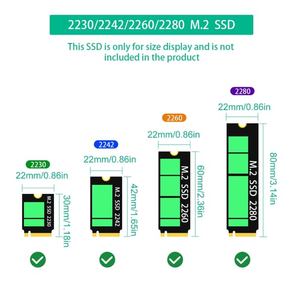 PC Solid Disk Konverteringsadapter med SFF 8611 Interfaces Computer