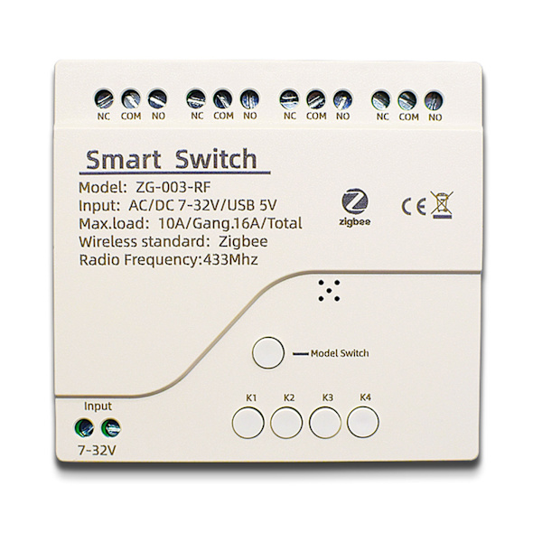 Tuya Smart 4CH RF Switch Modul WiFi Fjernbetjening Trådløst Switch Panel Stemmestyring til Alexa Googles Home
