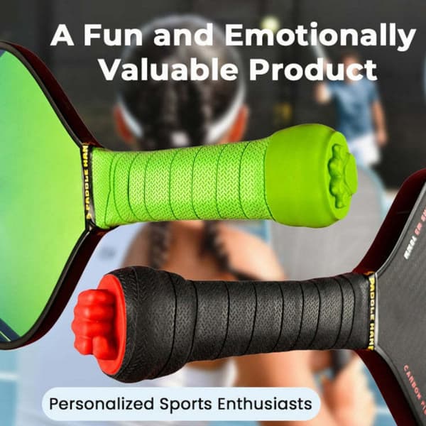 Dekorative silikonendestykker for pickleball-rackethåndtak