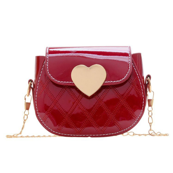 Mote Hjerte Mønster Crossbody Veske for Små Jenter Søt Mini Skulderveske Barn Små Messenger Vesker Myntpung Ins