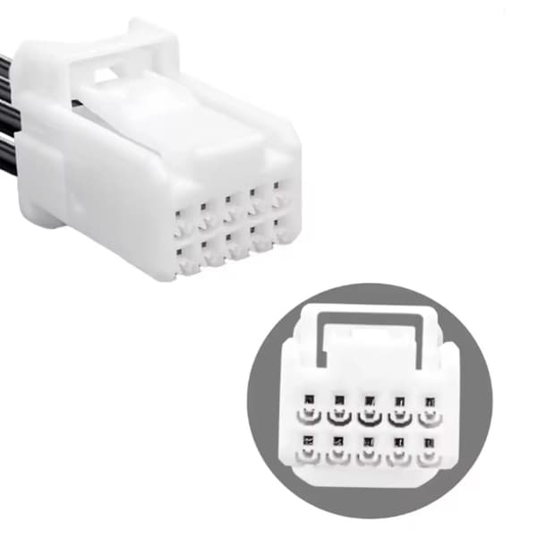 Ren frontrutedesign 10-pinners strømadapter for dashbordkamera med USB-kabel