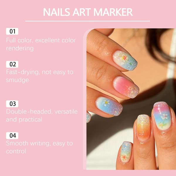 1Box Creative DIY Nail Art Tool Nail Point Graffiti Dotting Pen Simple Applicat