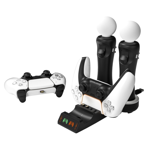 Laddningsdocka Vagga Laddningsstation för /PS VR MOVE Trådlös Controller Dubbelladdare USB Laddning