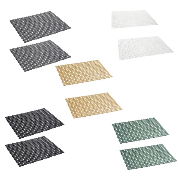 Flexibel PVC-diskho för kök, anpassningsbar storlek, slitstarka mattor solid. black
