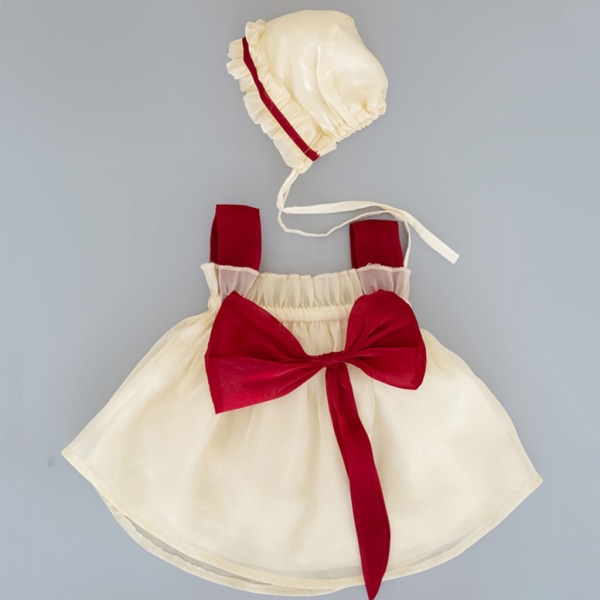 2 stycken Söt nyfödd flicka Baby Prinsessklänning med hatt Fotografi rekvisita Fashionabla stil Söt kostym för barn