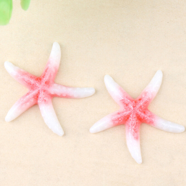 10st 40mm Ocean Söt Realistisk Resin Sjöstjärna Charms DIY Scrapbooking Telefon Case