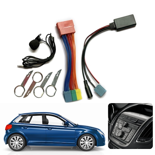 Bil 20-pinners ledningsnett Bluetooth-kompatibel Aux-inngangskabeladapter ledningsnett