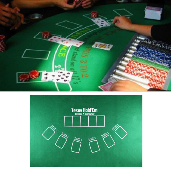 TX Hold'em bordsduk Flanell 21 poäng tärningsbordsmatta Casino Familj Party Pokerspel Underhållning Leksaker