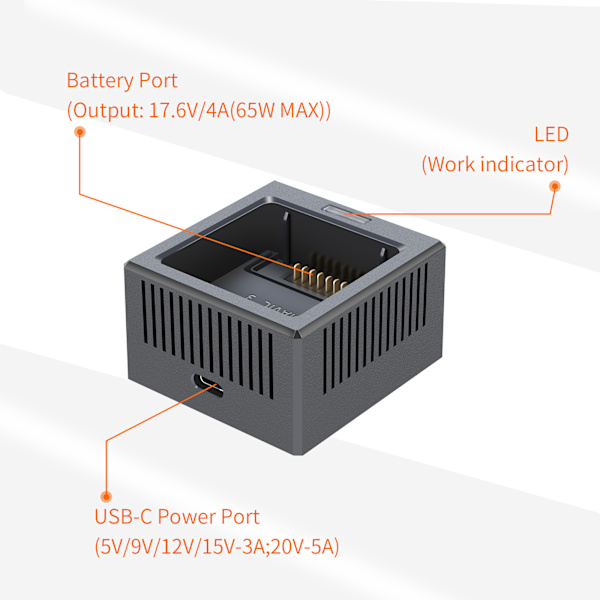 Batteriladdare Intelligent för Mavic 3 Drone Batteriladdningshubb för Smart Single Battery Charger USB Adapter Pow
