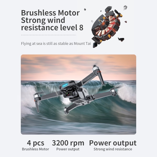 Wifi Drone 4K Professionell 5G Drönare EIS Camera Anti-Shake 3-axlig kardanborstlös motor RC hopfällbar Quadcopter