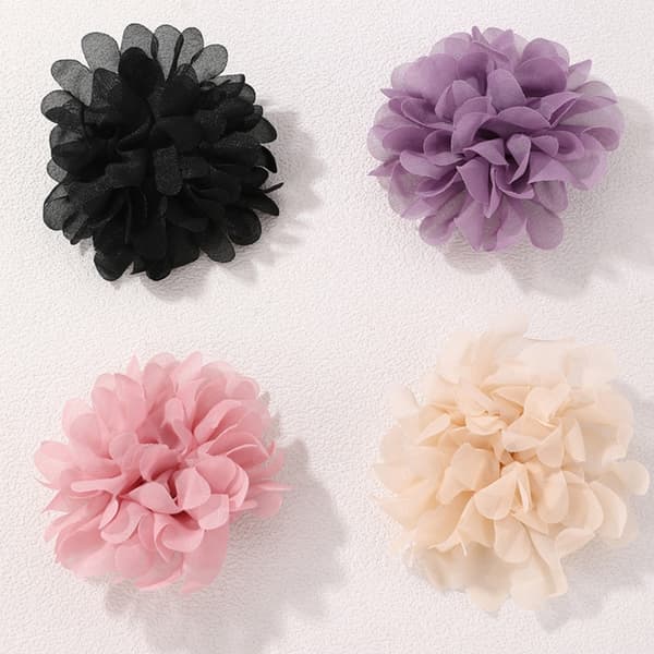 Kameliereversnål til kvinder Stilfuld blomsterformet brochebanketpynt Black