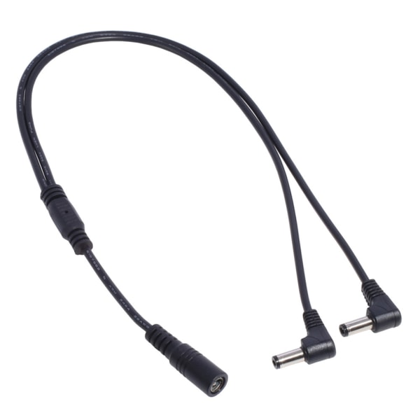 Power 1 hona till 2 vinklad hanvägsdelare Adapter Anslutning Pluggkabel 5,5 mmx2,1 mm 12V För CCTV-kamera LED-remsa