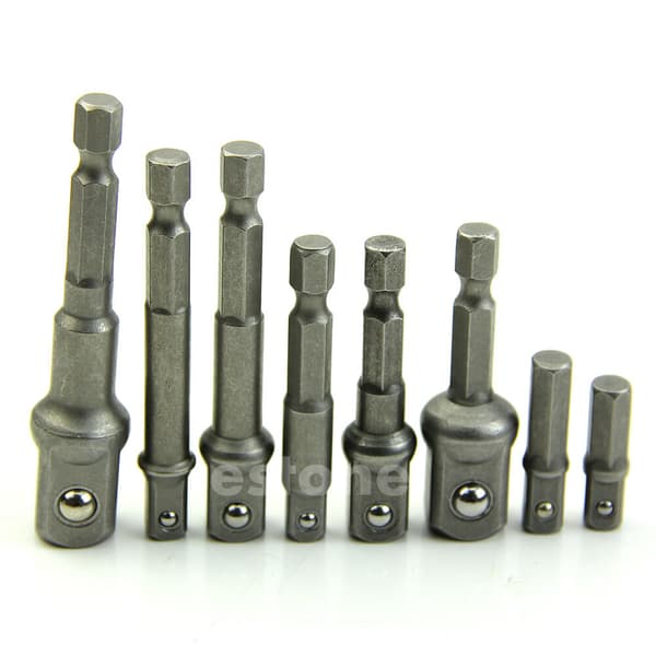 1/4\" boremaskine bit driver hex socket stangnøgle adapter forlænger
