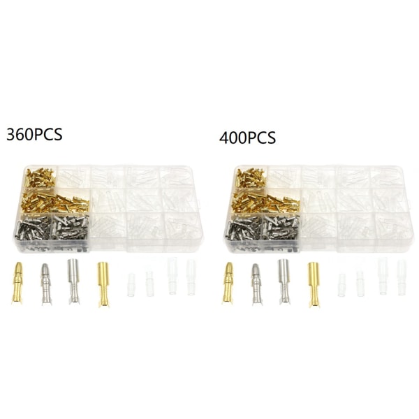 3,9 mm hon- och hanspadterminaler isolerande hylsa Kit Wire Crimp Terminal Block Connector Sortiment Set 360pcs
