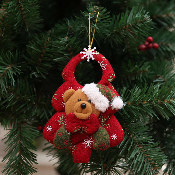 5x Juldekor Juldekor Snögubbe Älgbjörn hänge julgran Non-woven hänge dekor för hemmakontor prydnad C