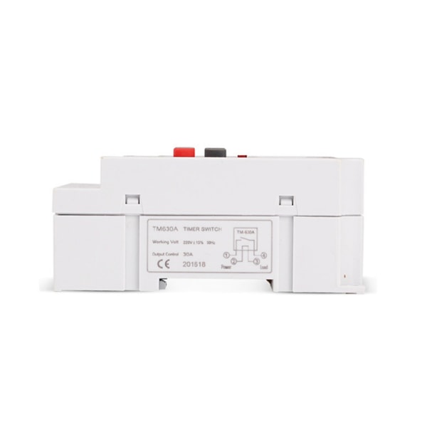 Din Rail Digital veckotimer 12V DC Ingång 7 dagar Programmerbar 24h Timer Switch Tid Relä Utgångsbelastning Hög power 30A 12V