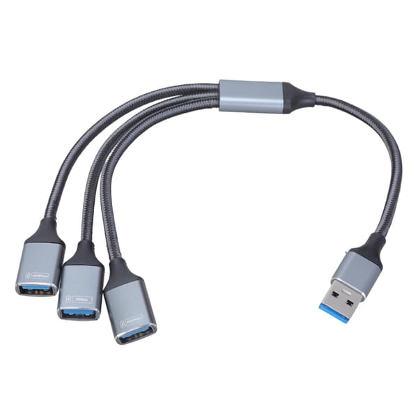 Multiport USB-hubs med 1 USB3.0 og 2 USB2.0 tilslutningskabler til gadgets