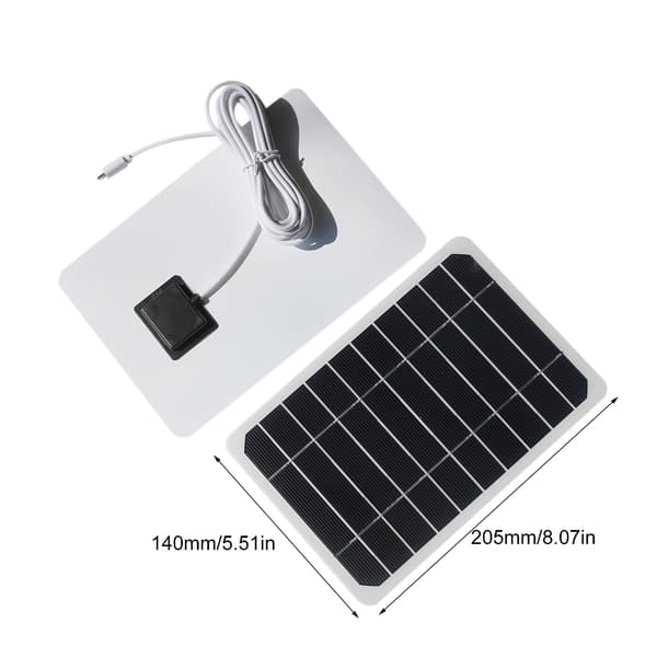 Solcellepanel Lader Solcellepanel med USB-kabel for Utendørs Sikkerhetskamera