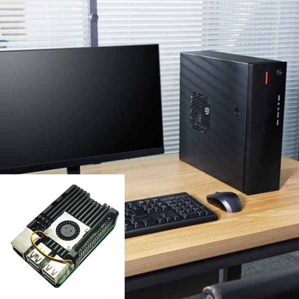 Effektivt kølekabinet med PWM-blæser til Raspberry 5 til hjemmeautomatisering