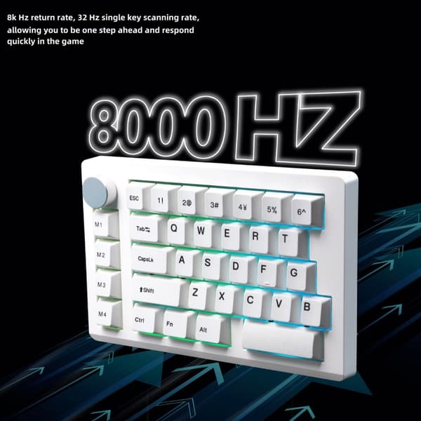 Lett Ergonomisk Tastatur for 1ms Input Resilient ABS