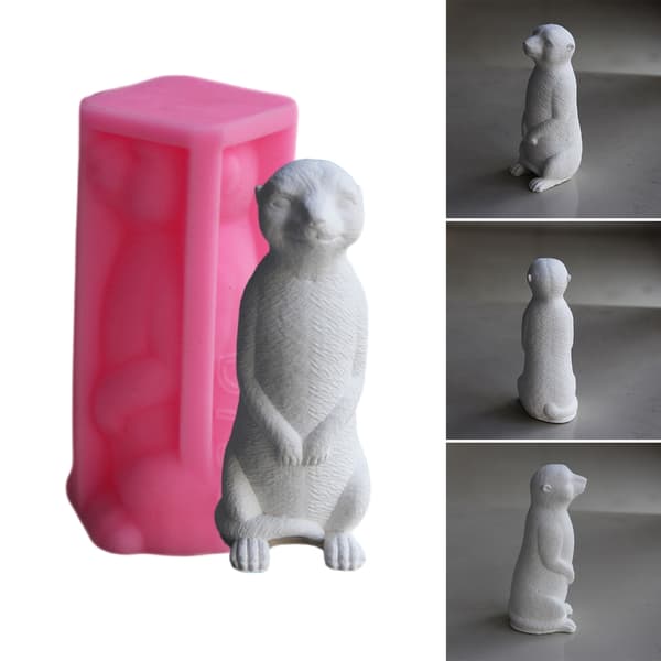 Silikonform for DIY Surikater Lys og Ornamentlaging Aromaterapi Form