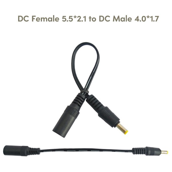 5V-12V DC5,5 x 2,1 mm till DC2,5x0,7 mm/3,5x1,35 mm/4,0x1,7 mm/4,8x1,7 mm/5,5x2,5 mm Power hona till hane adaptersladd 2.5x0.7mm