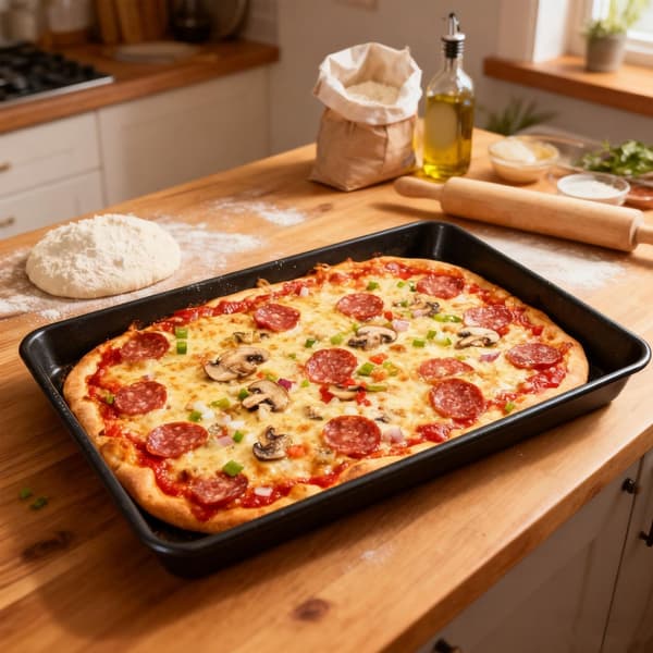 Ekstra dyb Detroiter-stil pizzapande i aluminiumslegering, non-stick, rektangulær bageplade 13X9